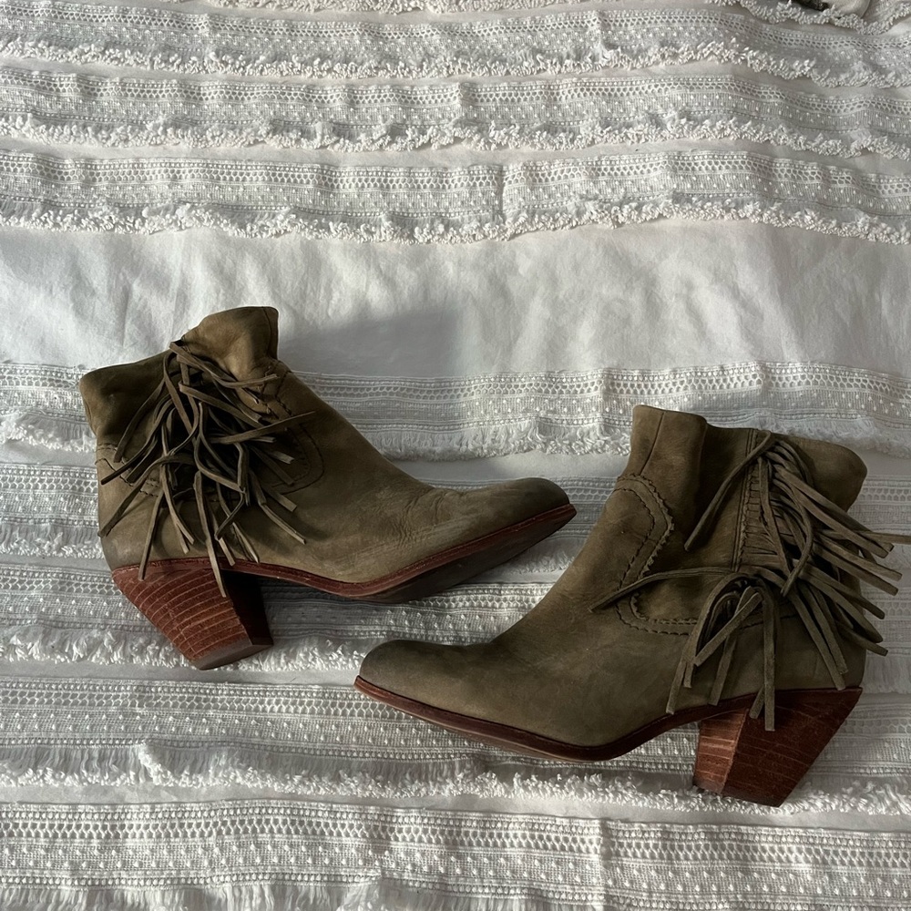 Sam Edelman fringe booties